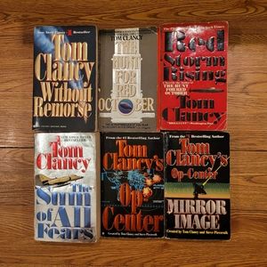 6 Tom Clancy Paperback Novels Bundle